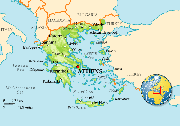 Карта Греции