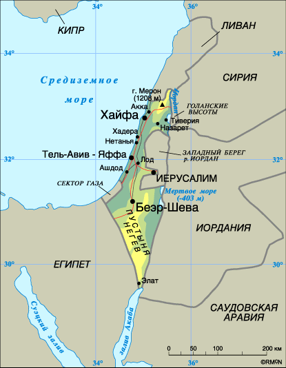 Карта Израиля